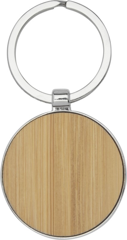 Logotrade advertising product image of: Nino bamboo round keychain