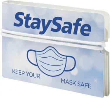 Logo trade promotional items picture of: Nest fold-up face mask wallet, white