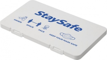 Logo trade promotional products picture of: Mask-Safe antimicrobial face mask case, white