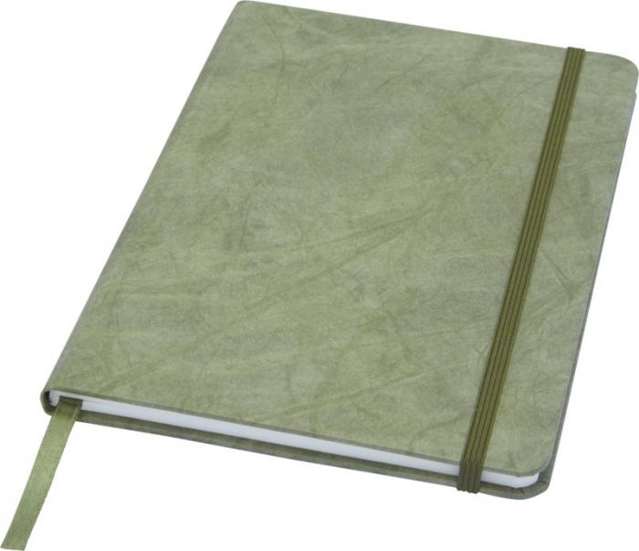 Logo trade promotional items picture of: Breccia A5 stone paper notebook, green