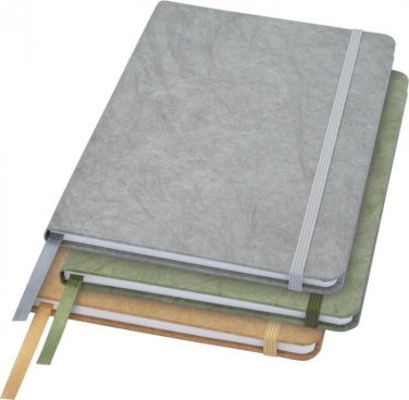 Logo trade corporate gifts image of: Breccia A5 stone paper notebook, green