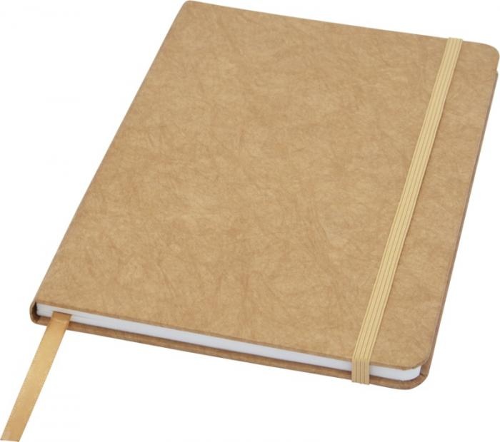 Logo trade corporate gifts picture of: Breccia A5 stone paper notebook, brown