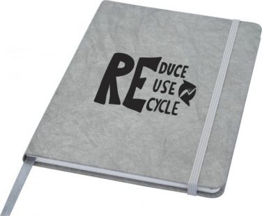 Logo trade promotional items picture of: Breccia A5 stone paper notebook, grey