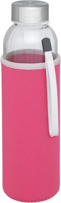 Logo trade promotional item photo of: Bodhi 500 ml glass sport bottle, pink