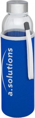 Logo trade promotional products picture of: Bodhi 500 ml glass sport bottle, blue