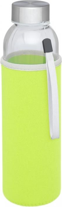 Logo trade promotional giveaway photo of: Bodhi 500 ml glass sport bottle, lime green