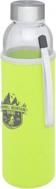 Logo trade business gifts image of: Bodhi 500 ml glass sport bottle, lime green