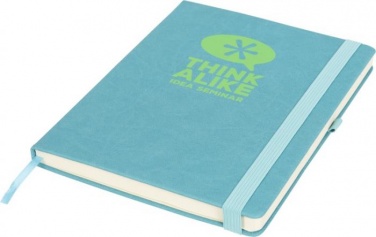 Logotrade corporate gift image of: Rivista notebook large, aqua blue