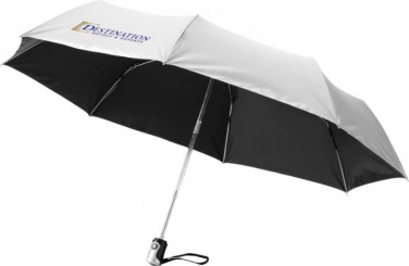 Logotrade corporate gift image of: 21.5" Alex 3-Section auto open and close umbrella, silver