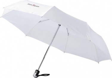 Logo trade corporate gifts picture of: 21.5" Alex 3-Section auto open and close umbrella, white