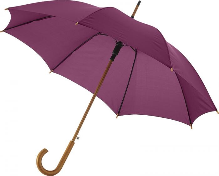 Logotrade promotional giveaways photo of: Kyle 23" auto open umbrella wooden shaft and handle, burgundy