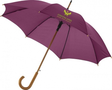 Logotrade promotional item picture of: Kyle 23" auto open umbrella wooden shaft and handle, burgundy