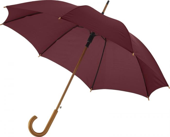 Logotrade promotional merchandise photo of: Kyle 23" auto open umbrella wooden shaft and handle, brown