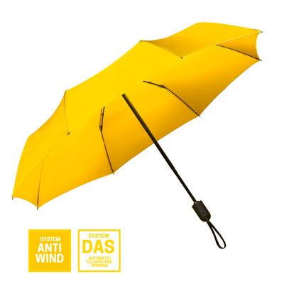 Logo trade promotional merchandise photo of: Full automatic umbrella Cambridge, yellow