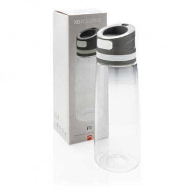 Logo trade promotional giveaways picture of: FIT water bottle with phone holder, white