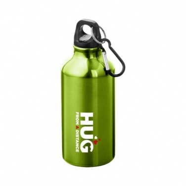 Logotrade promotional product image of: Oregon drinking bottle with carabiner, green