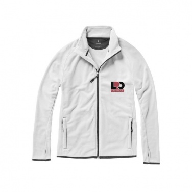 Logo trade promotional giveaway photo of: Brossard micro fleece full zip jacket, white