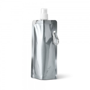 Logo trade promotional giveaway photo of: Folding sport bottle Gided, silver