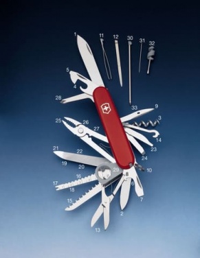 Logotrade promotional item picture of: Pocket knife SwissChamp multitool, red