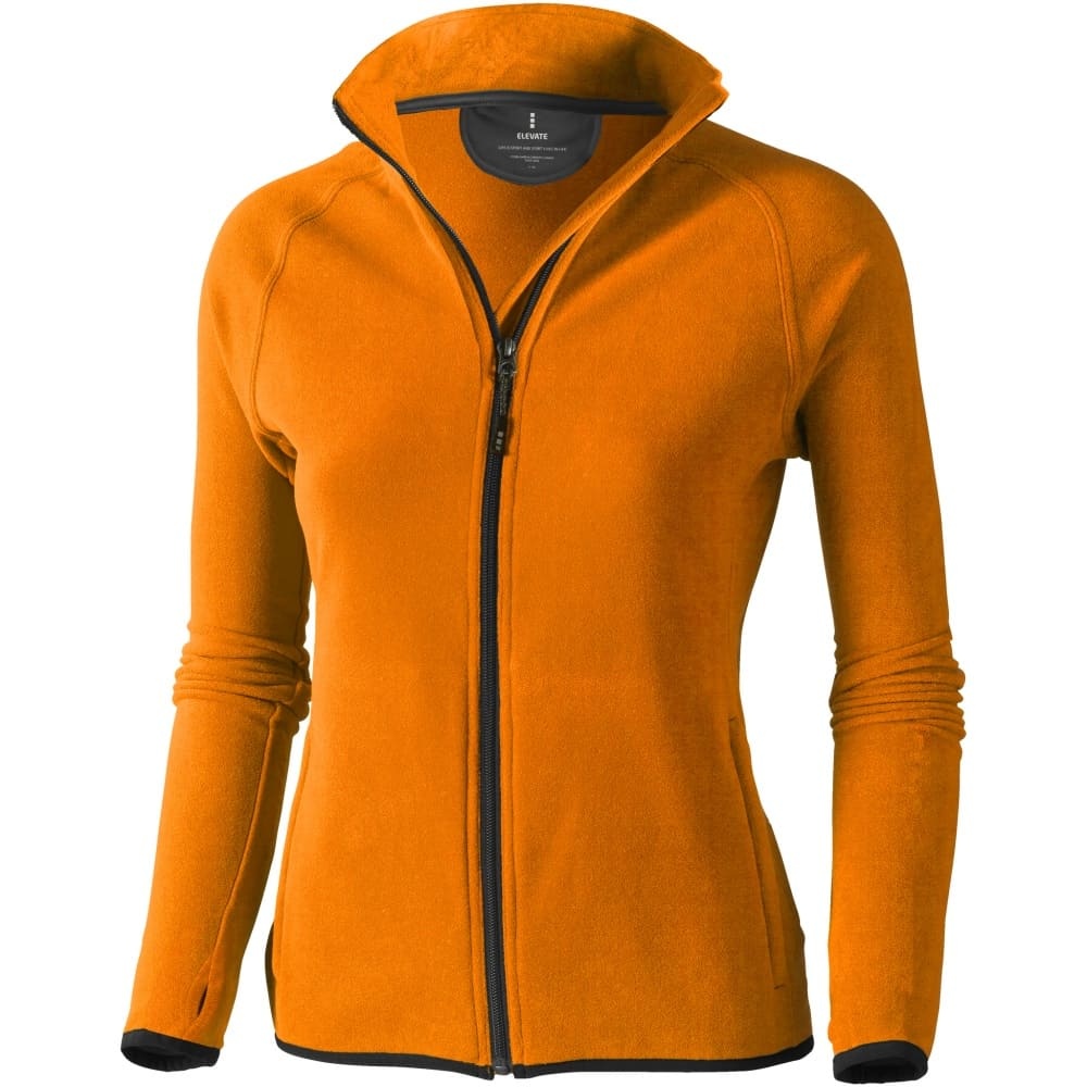 Logo trade business gifts image of: Brossard micro fleece full zip ladies jacket, orange