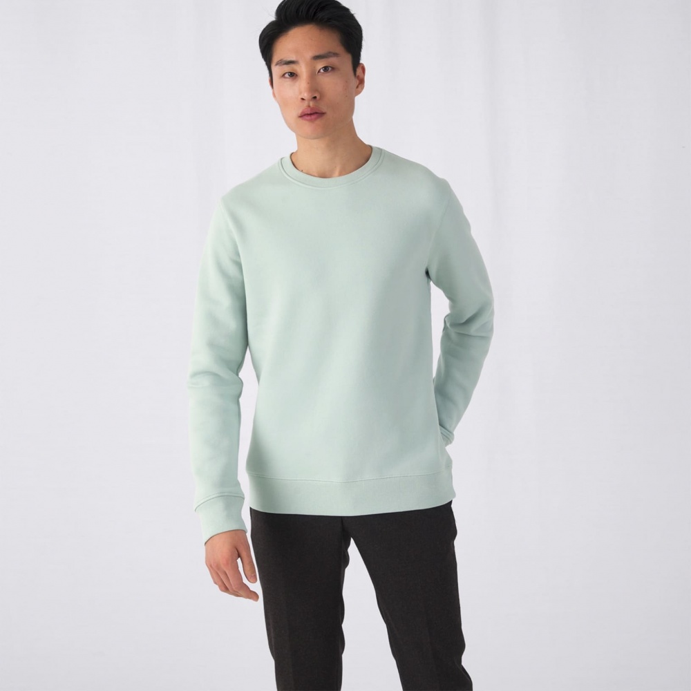 Logo trade advertising products image of: Sweater KING CREW NECK, aqua green