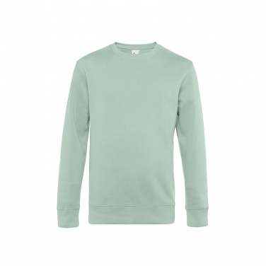 Logo trade corporate gift photo of: Sweater KING CREW NECK, aqua green