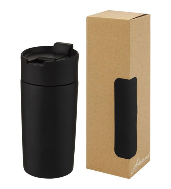 Logotrade business gift image of: Jetta 330 ml copper vacuum insulated tumbler, black