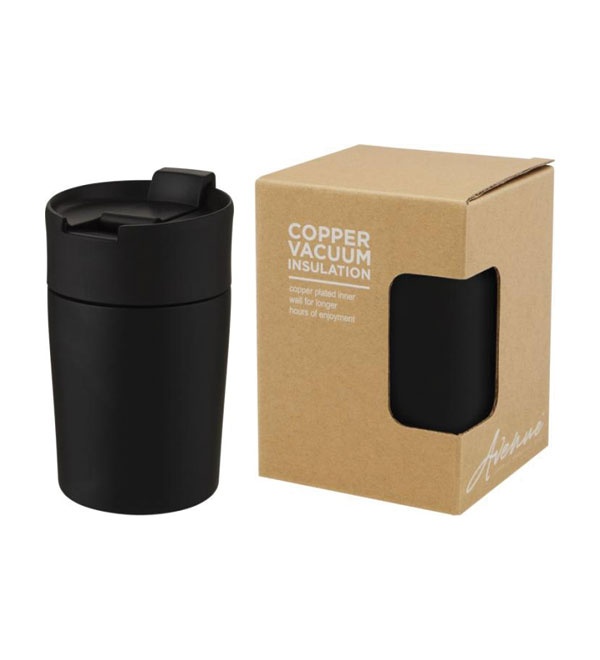 Logo trade advertising products picture of: Jetta 180 ml copper vacuum insulated tumbler, black