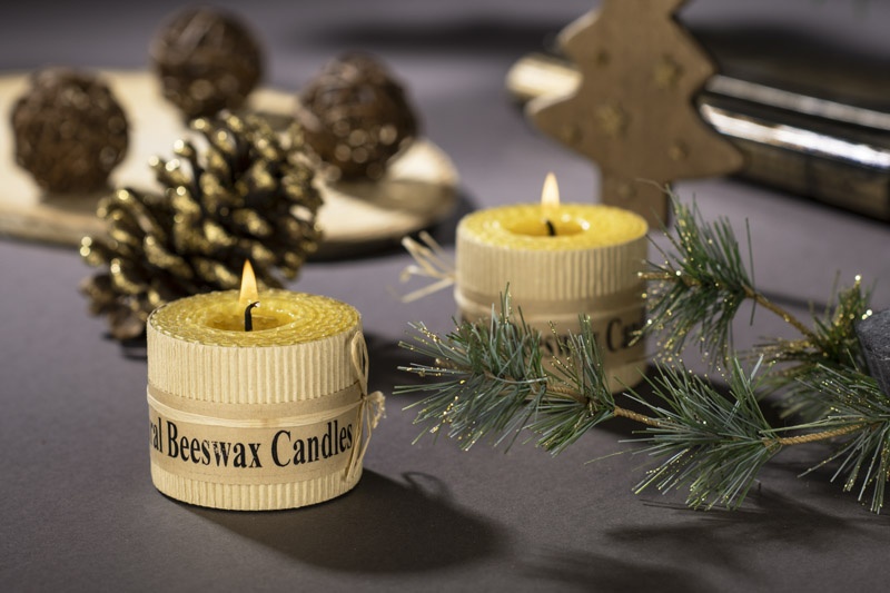 Logo trade corporate gifts image of: Beeswax candle set HANNI