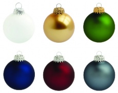 Christmas ball with 1 color logo 7 cm