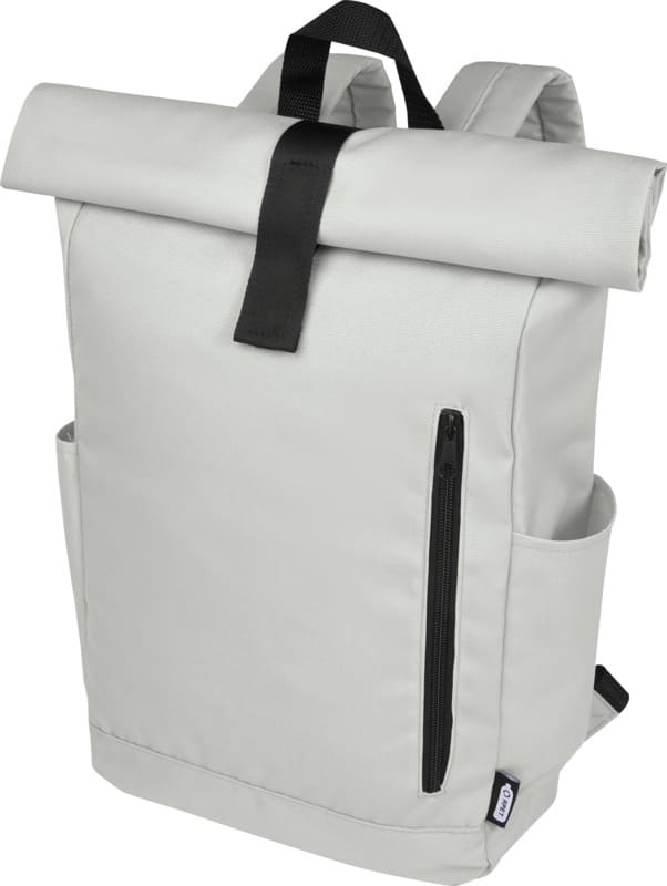 Logotrade business gift image of: Cool Byron 15.6" roll-top backpack 18L, light grey