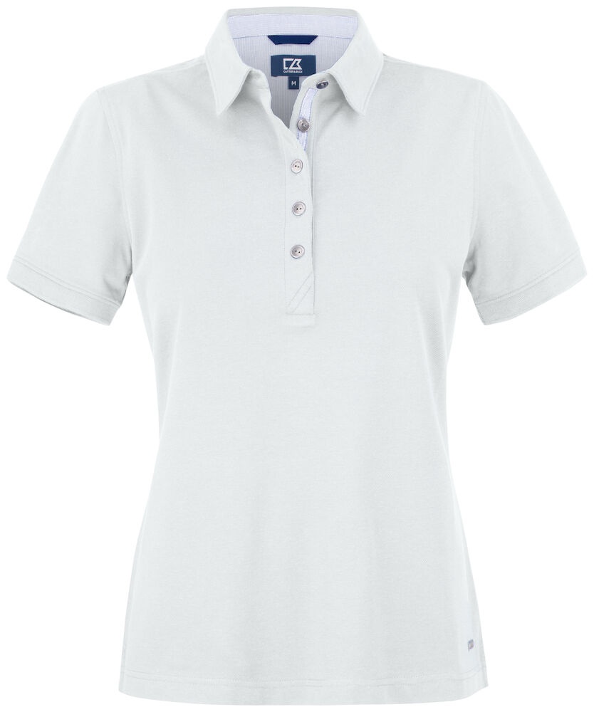 Logo trade promotional merchandise photo of: Advantage Premium Polo Ladies, white