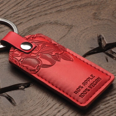 Logo trade corporate gifts picture of: Vegan leather gift set, luggage tag and key chain, red