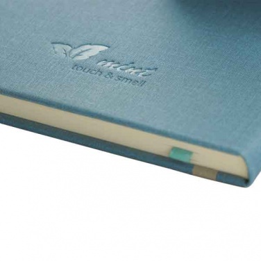 Logo trade promotional products image of: Vanilla-scented A5 notebook, green