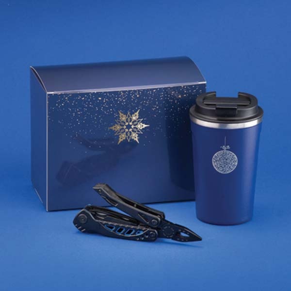 Logotrade promotional item picture of: Gift set with Nordic thermos and multi-tool