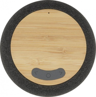 Logotrade promotional giveaway picture of: Ecofiber bamboo Bluetooth® speaker and wireless charging pad, grey