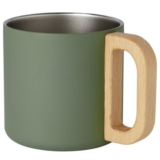 Logo trade promotional giveaways picture of: Bjorn 360 ml RCS certified recycled stainless steel mug, green