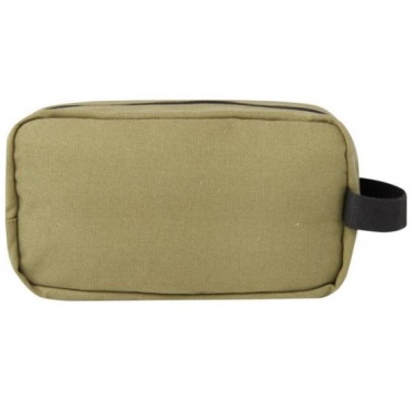 Logotrade corporate gift image of: Joey GRS recycled canvas travel accessory pouch bag 3,5 l, olive