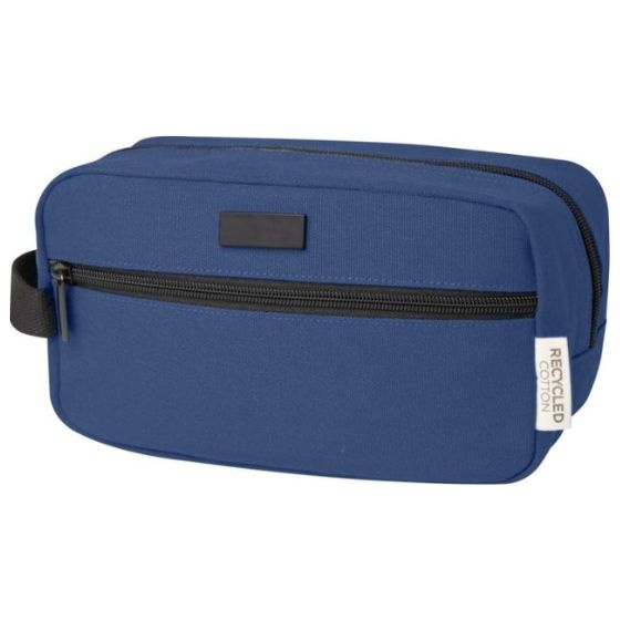 Logotrade advertising products photo of: Joey GRS recycled canvas travel accessory pouch bag 3,5 l, blue