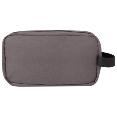 Logo trade promotional merchandise photo of: Joey GRS recycled canvas travel accessory pouch bag 3,5 l, grey