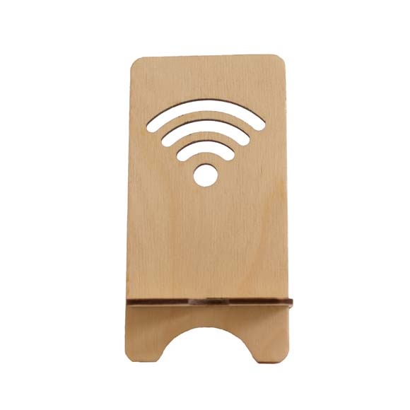 Logo trade business gift photo of: Recycled wooden mobile phone holder