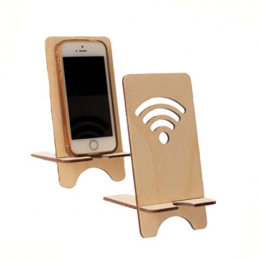 Logotrade promotional item image of: Recycled wooden mobile phone holder