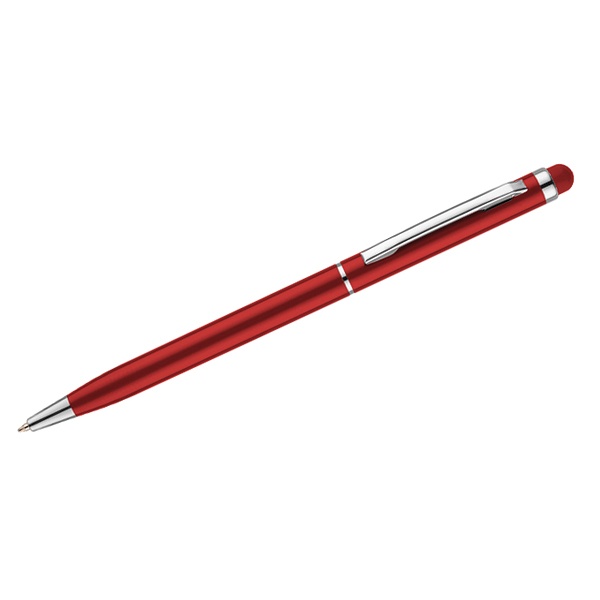 Logo trade promotional product photo of: Touch pen Tin, red