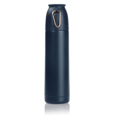 Logotrade promotional item picture of: Thermos 500 ml Air Gifts with carabiner, navy blue