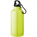 Oregon 400 ml aluminium water bottle with carabiner, Neon yellow