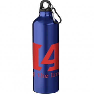 Logo trade business gifts image of: Oregon 770 ml aluminium water bottle with carabiner