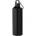 Oregon 770 ml aluminium water bottle with carabiner, Solid black