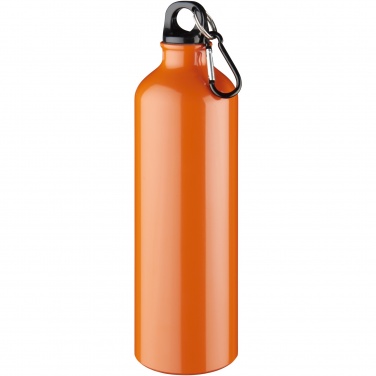 Logo trade promotional giveaways image of: Oregon 770 ml aluminium water bottle with carabiner