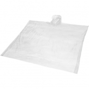 Logo trade promotional merchandise picture of: Ziva disposable rain poncho with storage pouch