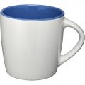 Aztec 340 ml ceramic mug, White / Royal blue